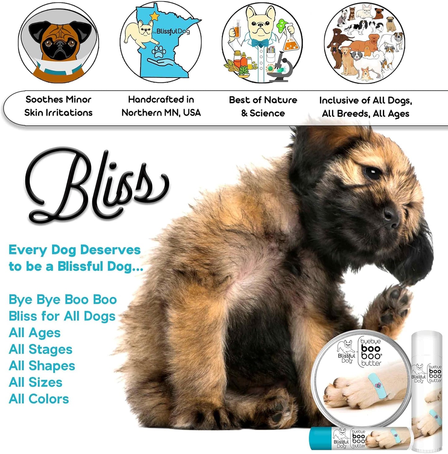 The Blissful Dog Corgi Boo Boo Butter, 16 oz.