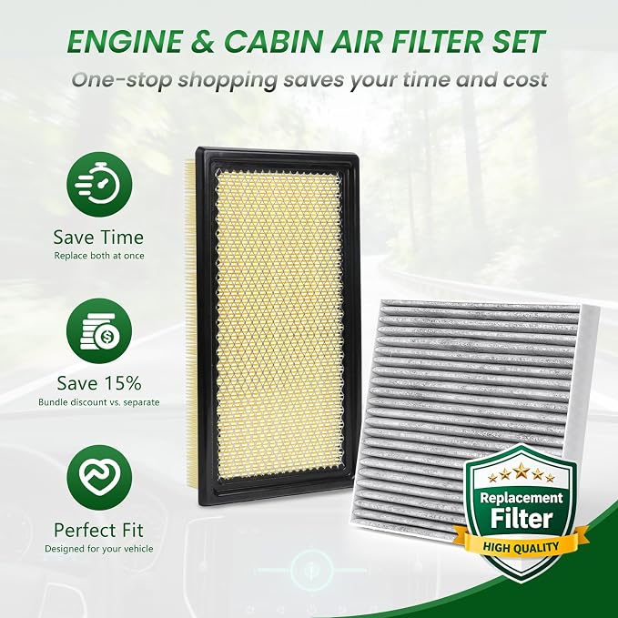 Cabin and Engine Air Filter Fits