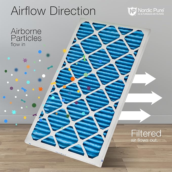 Nordic Pure 14x30x1 Pleated Air Filters MERV 7 Plus Carbon 4 Pack