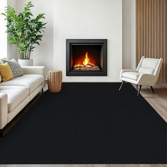 EARTHALL Washable Area Rugs 6x9 Ft Non Slip Living Room Rugs Cotton Rubber