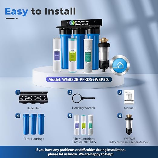 iSpring Whole House Water Filter System Ultimate PFAS Scale and Heavy Metals