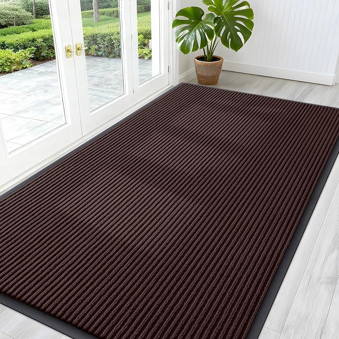 OLANLY Front Door Mat Indoor Outdoor Entrance, Waterproof Heavy Duty Doormat