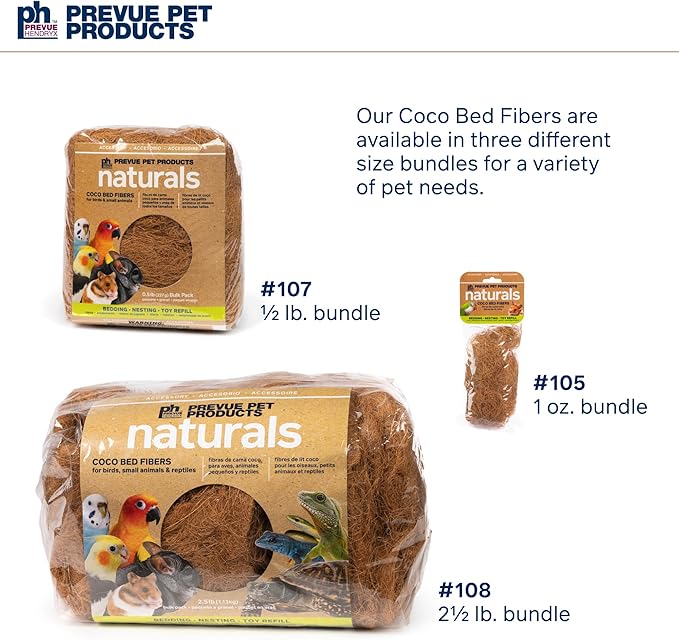 Prevue Pet Products Small Animal Coco Bed Fibers - 2.5 lbs