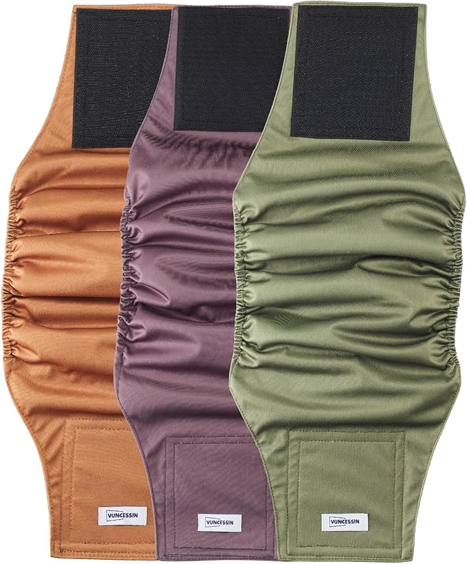 Washable Dog Diapers Male Reusable, Premium Belly Bands for Male Dogs, Pack of 3, High Absorbing Extra Large Male Dog Pee Wraps for Doggies in Incontinence or Excitable Urination and Training(XL)