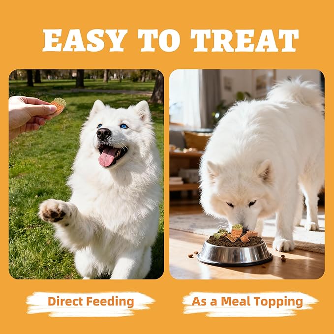 Just Try 10.58oz Baked Carrot Treats Dog Biscuits Chicken Flavor with Carrot & Broccoli Rich in Dietary Fiber Training Treats Healthy Dog Treats