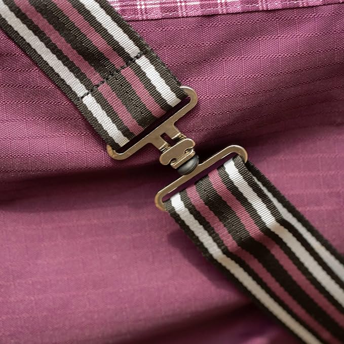 Equinavia Norse Lightweight 100g Fill Horse Rain Blanket | Waterproof Turnout Sheet - Black - 66 in - Plum Wine/Orchid Haze - 81 in