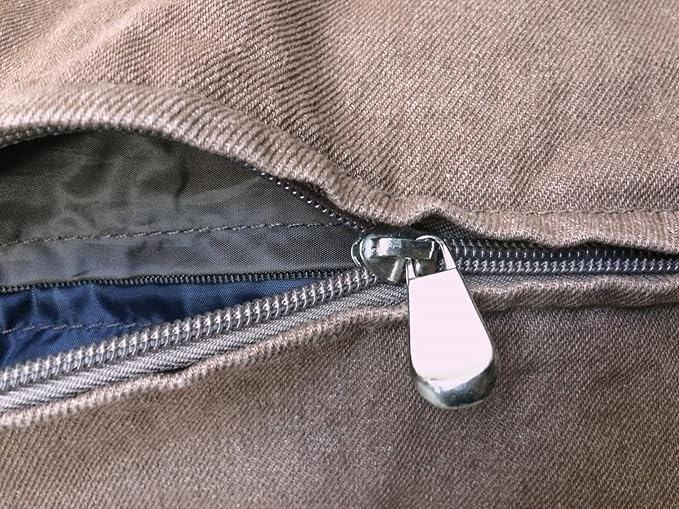 Dogbed4less Shredded Memory Foam Pillow Dog Bed with Waterproof Liner and Machine Washable Cover (Brown Denim, Medium 36"X29")