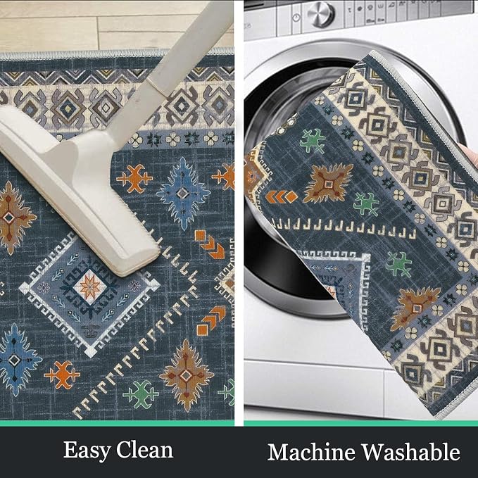 HEBE Boho Kitchen Rug Sets 3 Piece