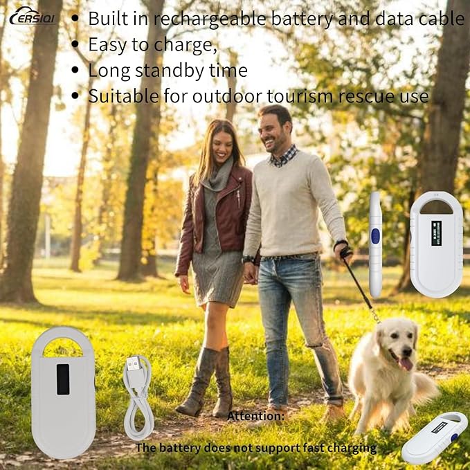 Pet Microchip Scanner Pet Trace Animal chip Reader for Dogs and Cats (Dual Frequency Rechargeable One Click Export of Data to PC) Supports ISO11784/ISO11785,FDXB,ID64 RFID PET160