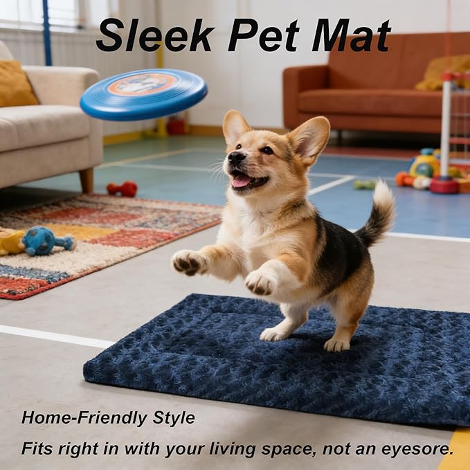 Dog Bed Mat - Reversible Dog Crate Bed Mats, Soft & Breathable Kennel Pad, Durable Crate Bed for Small Medium Large Dogs & Cats