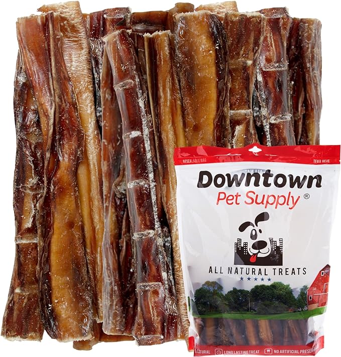 Downtown Pet Supply USA Sourced Bully Sticks for Dogs - Grass-fed Beef Chews, Low-Odor & Rawhide-Free, Long Lasting Dog Treats - Healthy, Safe & Delicious Chews (6" 30 Pack)