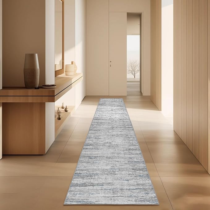 2x10 Runner Rug Non-Slip，Modern Abstract 10ft Washable Runner Rugs
