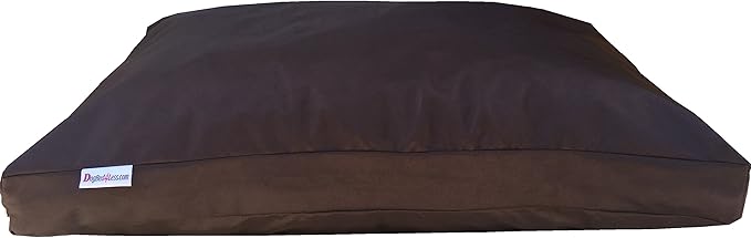 Dogbed4less Large Memory Foam Dog Bed Pillow with Orthopedic Comfort, Waterproof Liner and Heavy Duty 1680 Nylon Cover 41X27 Inches, Seal Brown