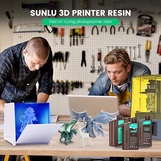 SUNLU 3D Printer Resin 1kg, Fast Curing Standard 3D Resin