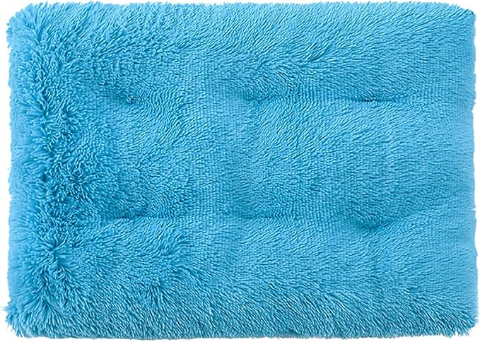 Dog Crate Mat, Dog Bed for Large Dogs, Comfy Fluffy Kennel Pad Anti-Slip for Dog beds & Furniture, Quilted Dog Bed for Pets for Medium/Small Dogs Cats (Color : Blue, Size : 48x33)