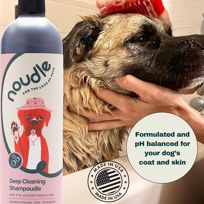 Pets - Revitalizing 2-1 Shampoudle, 16oz, Moisturizing and Gentle All Natural pet Shampoo with Spearmint, Cedarwood, Eucalyptus, and Oatmeal