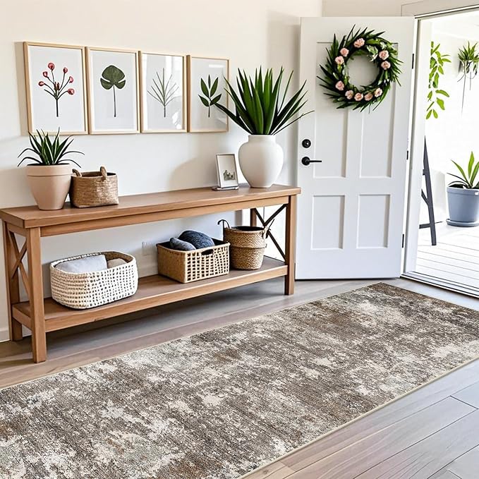 3x10 ft Long Hallway Runner Rug – Non-Slip Washable Kitchen Floor Rug