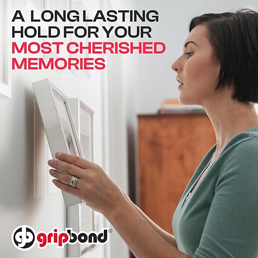GripBond Clear Double Sided Tape, 4 Rolls (10 Ft), 1.2”x120” – Clear Mounting Tape for Hanging Picture, Poster, Carpet, Photo Decorations - Nano Adhesive for Home, Office, Indoor & Outdoor Use