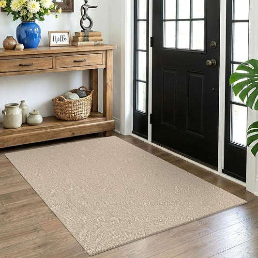EARTHALL Washable Area Rug 4x5 Ft Non Slip Rugs