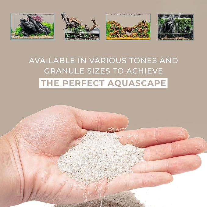 UNS Controsand - Bora, 3L - Natural Freshwater 0.4-0.9mm Natural White Sand for Aquascaping Planted Tanks - Aquarium, Terrarium, Paludarium Substrate for Betta, Shrimp, Fish, Jumping Spider, Turtle