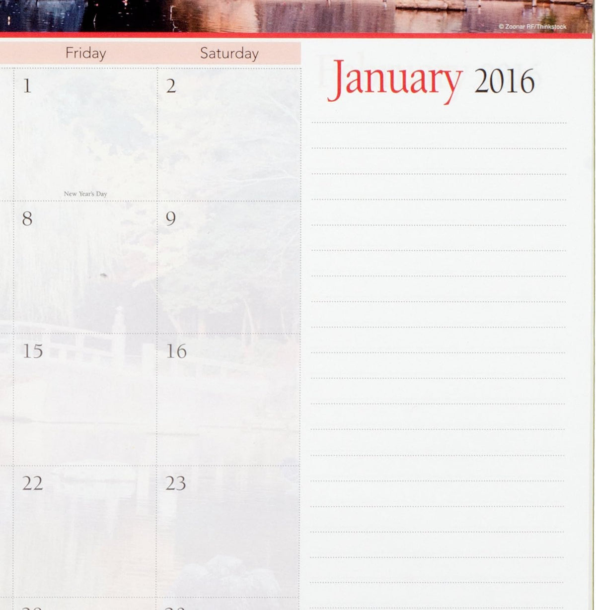 AT-A-GLANCE Monthly Desk Pad Calendar 2016, Landscapes Panoramic, 21-5/8 x 16-7/8 (89802)
