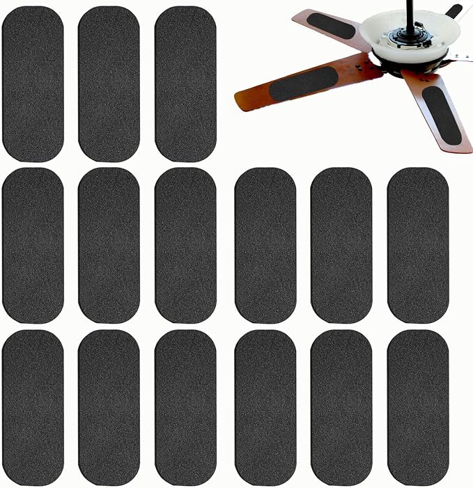 15 Pcs Ceiling Fan Filters for Blades, Easy-Stick Activated Coconut Shell