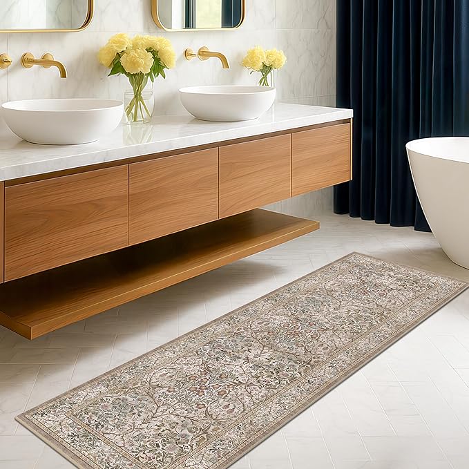 2x6 Washable Bathroom Runner Rug Non Slip