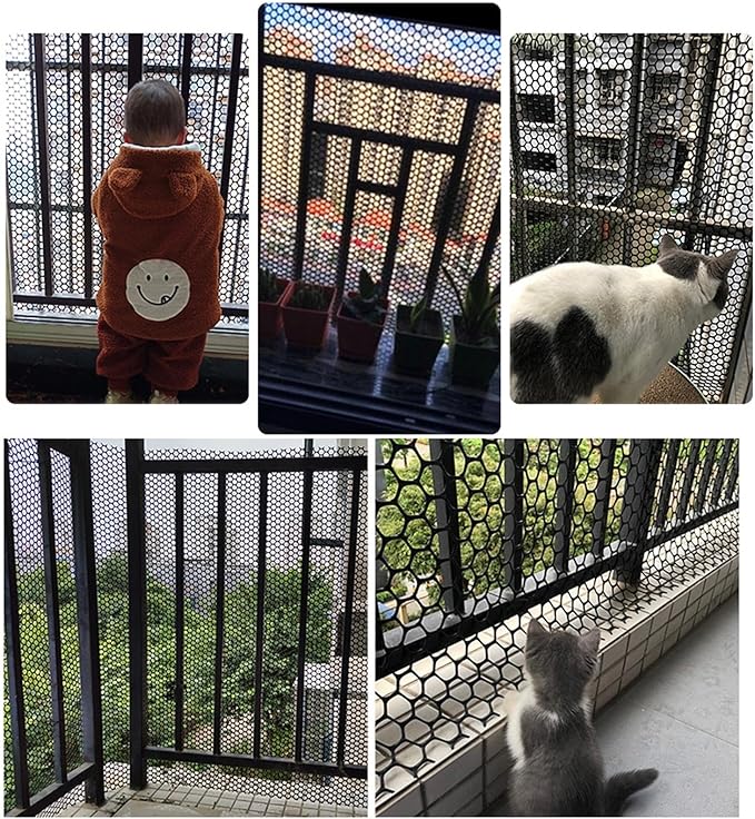 Plastic Wire Mesh Fence, Fencing Chicken Wire Fence with 1.8cm/0.7in Mesh Holes, for Pet Fencing Garden Balcony Grass Protection Farm Crafts(Size:Mesh 0.7in-3.3ft Wx33ft L,Color:White)