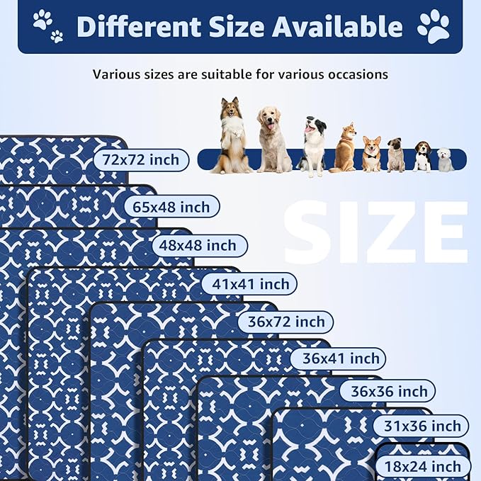 LOOBANI Washable Pee Pads for Dogs 18"x 24": 2 Pack Super Absorbent Reusable Puppy Pads Leakproof Whelping Pad, Waterproof Non-Slip Dog Training Pads for Floor, Crate, Potty, Sofa