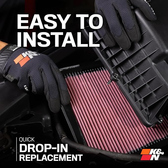K&N High-Flow Original Lifetime Engine Air Filter: Increase Power: Premium