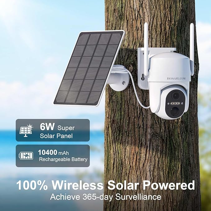 4G LTE Cellular Solar Security Camera Wireless Outdoor, No WiFi Security Camera, 64GB SD Card (2X Storage Than 32G), Off Grid 2K Color Night Vision, PIR Motion Sensor, Built-in SIM Card for Barn Farm