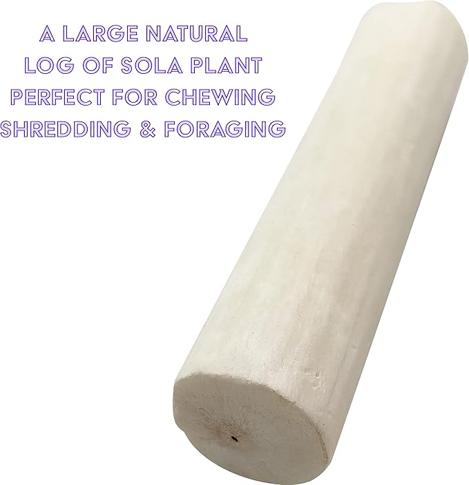 5502 Natural Sola Log PK12 - Handcut Natural Bird Foot Toys, Crafted from air Dried sola Wood, Lightweight, Superb Foraging Toys, Versatile, Break Apart, Great Fun for Medium and Large Birds