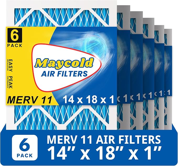 Maycold 14x18x1 MERV 11 Furnace Air Filter, High-Performance HVAC AC Filters