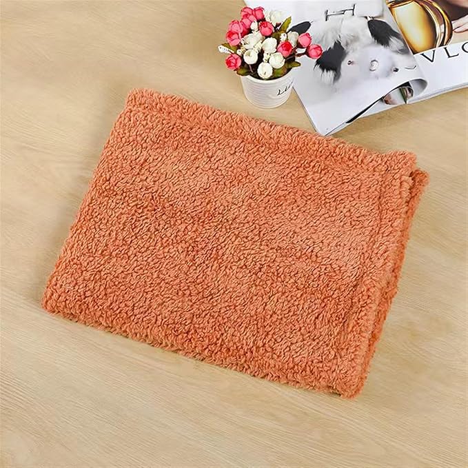 Pet Blankets for Couch Sofa Bed Dog Blankets Reversible Cat Blanket Soft Furniture Protector Cover for Small Medium Large Dogs Cats, Orange, 39 x 47 inches