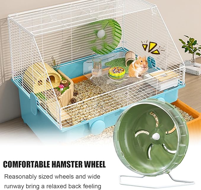 Doefo Silent Hamster Wheel 6 Inch - Quiet Hamster Wheel Dwarf Hamster Toys | Hamster Exercise Wheels Small Animal Toys, Exercise Wheel for Hamsters, Gerbils, Mice, Hedgehog
