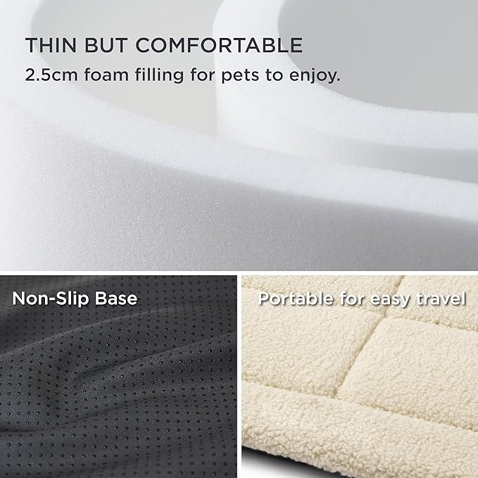 Bedsure Washable Dog Bed for Extra Large Dogs, Soft Foam Floor Pet Mat, Lightweight Travel Flat Puppy Mattress for Indoor Pet
