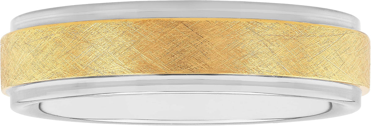 Men's 6mm Tantalum Carbide Contemporary Bands - Choice of Designs with Step Edges