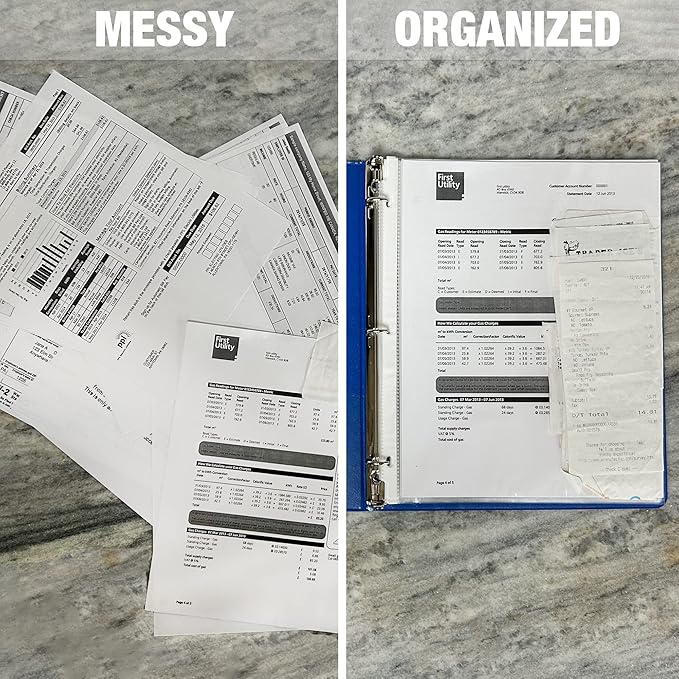 Samsill 100 Pack Sheet Protectors, 8.5x11 Inch Page Protectors for 3 Ring Binder, Standard Weight, Clear Protector, Letter Size, Top Loading, Acid Free