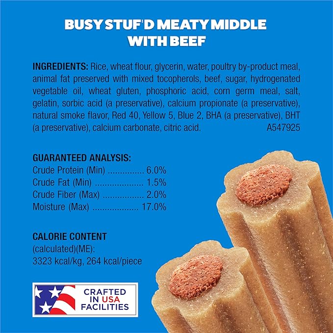 Purina Busy Stuf’d Medium Long Lasting Dog Chews - 15 ct. Pouch