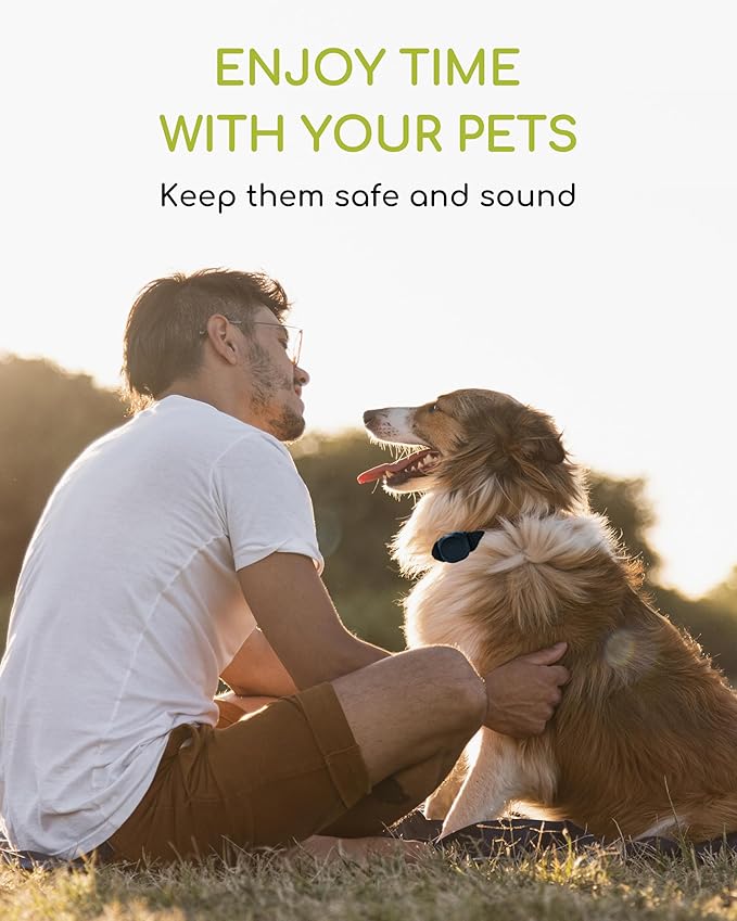 Dog Tracker, Smart Dog Collar with Real-time Pet Location, Cat Tracker Collar (iOS Only), No Monthly Fee & Long Battery Life, Works with Find My, Ideal for Dog/Cat