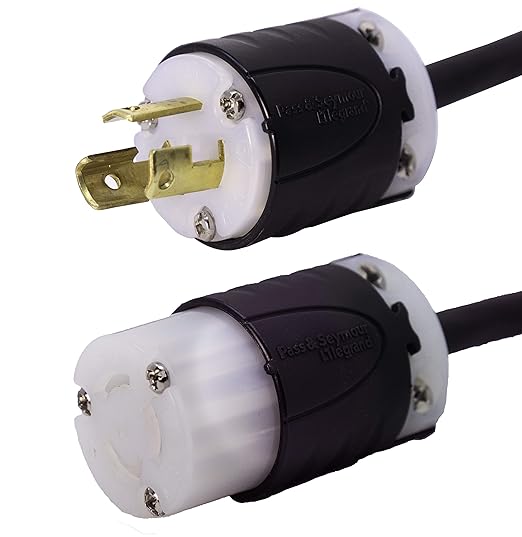 NEMA L5-15 Extension Power Cord - 6 Foot, 15A/125V, 14/3 SJOOW - Iron Box # IBX-3801-06 (6 ft)