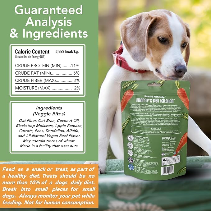 Marcy's Pet Kitchen-Diabetic Dog Treats-Vet Recommend-No Preservatives - Crunchy, Superfoods, All Natural-Vegan Homemade,-Gluten Free-for Sensitive Stomachs-Made in The USA Only (2 Pack - Veggie)