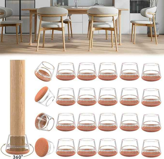 24PCS Upgraded Silicone Chair Leg Floor Protectors
