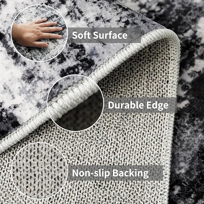 4x8 Wide Washable Runner Rug: Easy-to-Clean Runners
