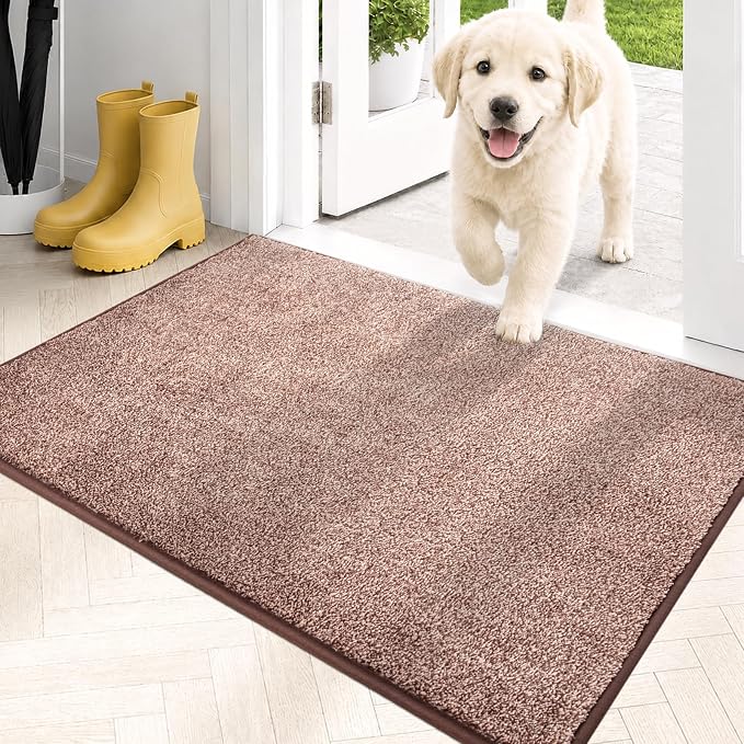PURRUGS Dirt Trapping Door Mat 20" x 31.5", Non-Slip Machine Washable Entryway