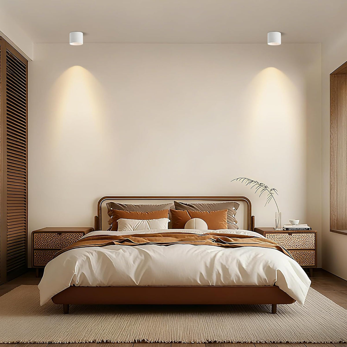 LED Flush Mount Ceiling Light Fixture, 3CCT Cylinder Ceiling Lights 4.7''