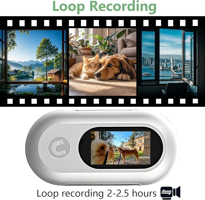 Dog Camera Collar, HD 1080P with Video Record Wireless Mini Sport Cam,Small Action Cameras,Body Camera for Pet Supplies/No WiFi, Indoor/Outdoor/with 32GB High-Speed Memory Card