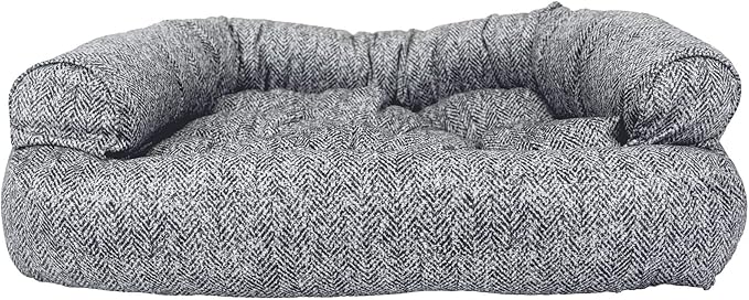 Snoozer Pet Products Luxury Overstuffed Microsuede Pet Sofa, Show Dog Collection, Large, Palmer Indigo