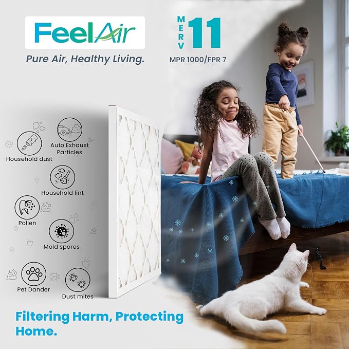 16x20x1 Air Filter – 6 Pack, MERV 11 Pleated HVAC & Furnace Filter,