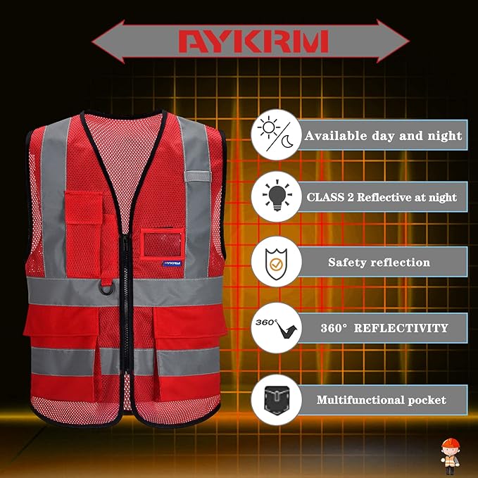 A-SAFETY Small class 2 vests colored